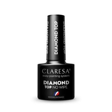 Kynsien päällyslakka Claresa Top Diamond No Wipe, ilman tahmeaa kerrosta