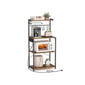 Kitchen shelf VASAGLE KKS014K02, 4-tier, brown/black, 60 × 140 × 40 cm