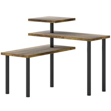 Keittiöjärjestäjä, 3 tasoa, Ruskea/musta, 40 × 36,5 × 18 cm