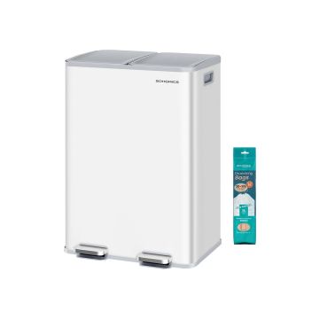 Kitchen trash can SONGMICS LTB741B02, 2 × 30 l, 47.6 × 66.9 × 37.7 cm