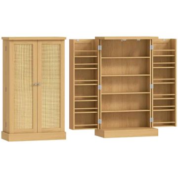 Keittiökaappi, 5 hyllyä, 12 maustelokeroa, 60 × 104 × 30 cm