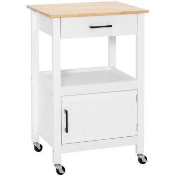 Kitchen cabinet-island trolley, 1 drawer, 1 shelf, 1 door cabinet, 56 × 89 × 46 cm