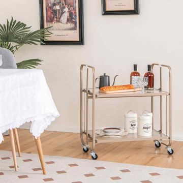 Kitchen cart, 2-tier, 66 × 72.4 × 40.6 cm
