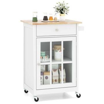 Kitchen trolley, drawer, adjustable shelf, 65 × 48.5 × 87.5 cm