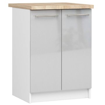 Keittiökaappi OLIWIA S60, 2 ovea, Valkoinen, 60 × 85 × 46 cm