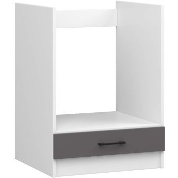 Keittiökaappi OLIWIA S60, uunille, valkoinen/harmaa, 60 × 82 × 55 cm