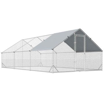 Курятник PawHut 300x600x200см, серебристого цвета