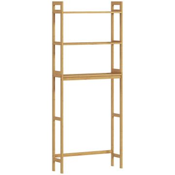 Kylpyhuoneen hylly Kleankin 68x20x165cm., vaaleanruskea