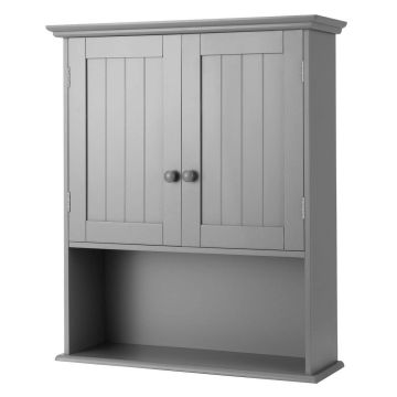 Bathroom cabinet, 2 doors, Grey, 60 × 70.5 × 20 cm
