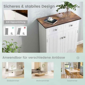 Bathroom cabinet, 2 drawers, 2 doors, 60.96 × 74.93 × 30.48 cm