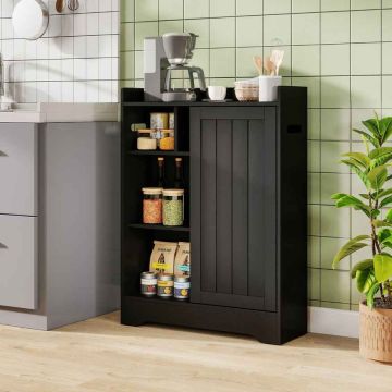 Bathroom cabinet, 2 sliding doors, 2 adjustable shelves, 60 × 20 × 80 cm