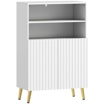 Kylpyhuonekaappi 834-917V90WT, 2 avohyllyä, Valkoinen, 60 × 93 × 31,8 cm