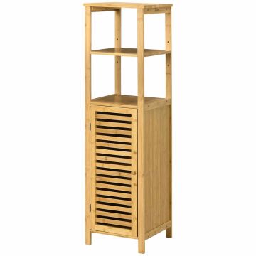 Шкафчик для ванной Kleankin 32,9x29,9x120см, светло-коричневого цвета