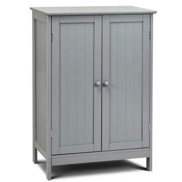 Bathroom cabinet with two doors, moisture-proof, gray