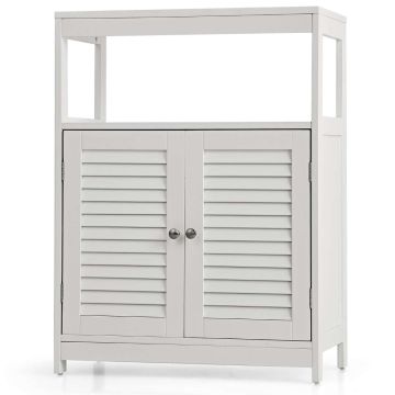 Bathroom cabinet, with double doors, White, 59.69 × 80.01 × 30.48 cm
