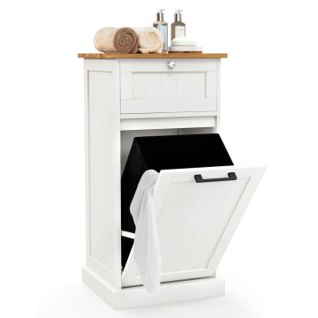Bathroom cabinet, with removable laundry basket, 39.37 × 82.55 × 36.83 cm