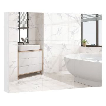 Bathroom cabinet, with mirror, 87 × 13 × 65 cm