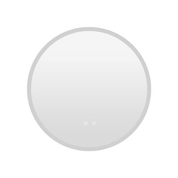 Bathroom mirror LED, 3 light temperatures, Silver color, Ø 70 × 3 cm