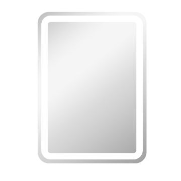 Kylpyhuoneen peili LED-valolla Homcom 50x4x70cm, hopeanvärinen