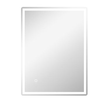 Kylpyhuoneen peili LED-valolla Homcom 60x80x4cm, hopeanvärinen