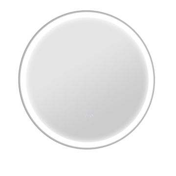 Kylpyhuoneen peili LED-valaistuksella Kleankin 60x3x60cm, hopeanvärinen