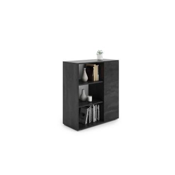 Betoninen designkaappi Fondi 103,4x90x40 cm, musta