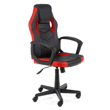 Pelituoli F4G FG-19, punainen/musta, 60 × 103–113 × 65 cm