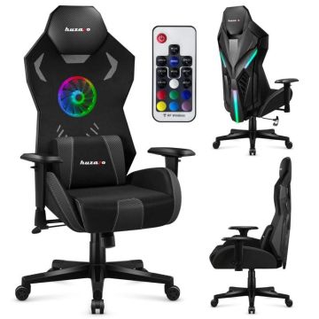Pelituoli Huzaro Combat 7.6 RGB Black, 90 × 33 × 60 cm