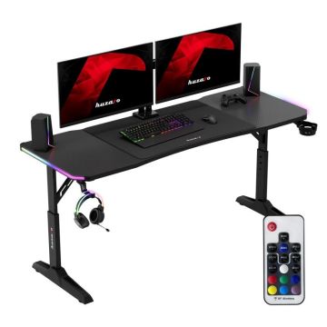 Pelipöytä Huzaro Hero 4.6 RGB Black, RGB LED, Musta, 67 × 60 × 14 cm