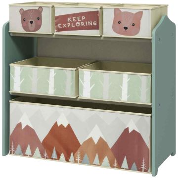 Lelukotelo Zonekiz 63x30x66cm, eri väreissä