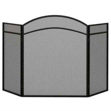 Takkasuoja Homcom 96x1x60cm., musta