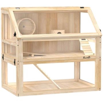 Hamsterihäkki, 3 tasoa, 80 × 50 × 76 cm