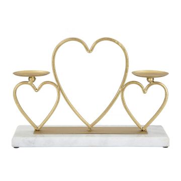 Hearts candlestick, for 2 candles, 30 × 20 × 9 cm