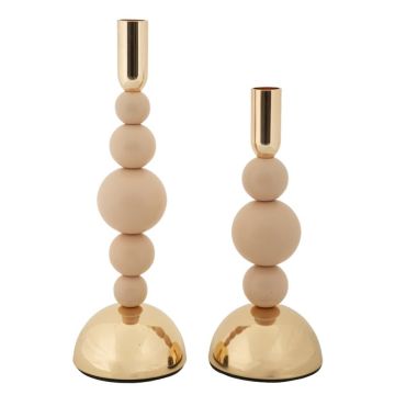 Bolly candlesticks, 2 pcs, Ø 10 × 24–29.5 cm