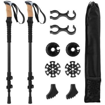 Hiking poles, 2 pcs, Black