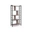Hylly 74x30x154,5cm, musta/harmaa
