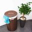 Laundry basket 65x41cm, 70L., brown/white