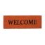 Придверный коврик "Welcome" 75х25 см., оранжевый цвет.