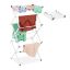 Сушилка для белья 106x74x38см., белая/черная