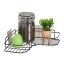 Полка кухонная подвесная 5,5х26х26см., серебристый/черный