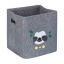Taitettava laukku 33x33x33cm., harmaa/musta/valkoinen