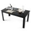 Обеденный стол 160x80x77см, черный цвет