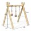 Детская дуга с игрушками 62x45x60см, светло-коричневого цвета