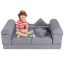 Modulaarinen lasten sohva 130x66x52,5cm, harmaa