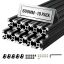 Alumiiniekstruusioprofiilit VEVOR 2020T-60-10-H, 10 kpl, 2 × 2 × 60 cm