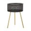 Round coffee table Blacky, With storage box