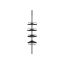 Угловая полка для душа 35x25x305см., черная