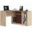 Угловой стол NORE B-17, дуб/темно-коричневый