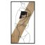 Decorative wall panel Strip A, Black/brown, 50 × 90 × 2 cm