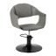 Ergonomiška kirpyklos kėdė Hair System Halo, pilka, hidraulinis aukštis 40-50 cm